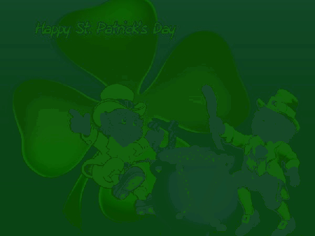 Dwa krasnale szczęśliwego dnia świętego Patryka